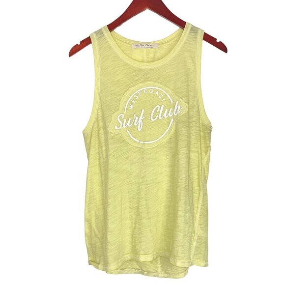 We The Free Martine West Coast Surf Club Tank Top Lime yellow medium - Picture 3 of 9
